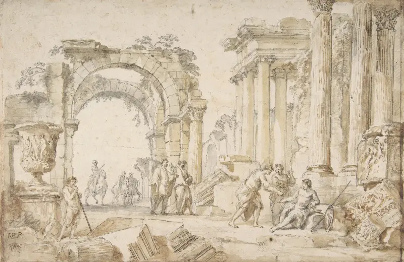 Figuren in antiken Ruinen von Giovanni Paolo Panini