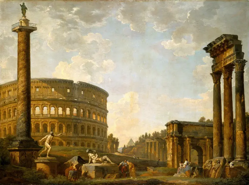 Roman Capriccio;The Colosseum and Other Monuments av Giovanni Paolo Panini
