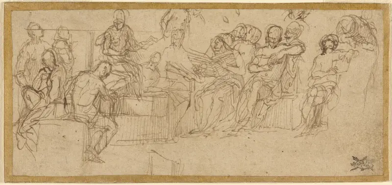 Christ Preaching in the Temple av Paolo Veronese