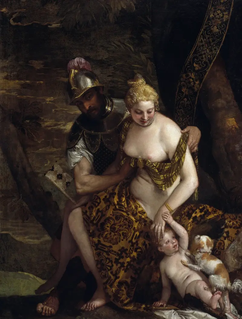 Mars, Venus und Cupido von Paolo Veronese