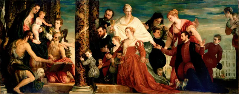 The Madonna of the Cuccina Family av Paolo Veronese