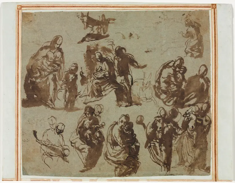 Various Sketches of the Madonna and Child av Paolo Veronese