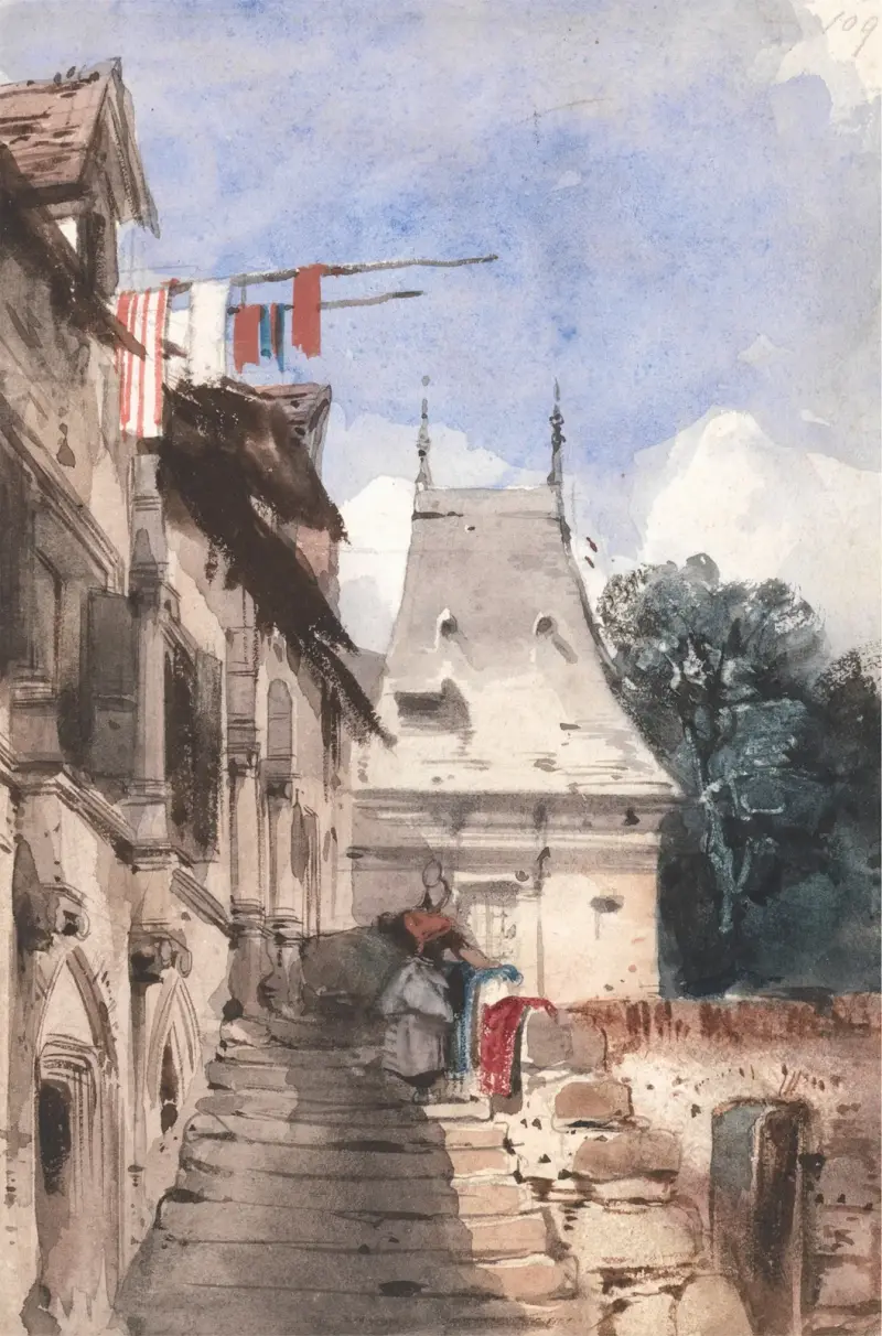 Abbey St-Amand, Rouen av Richard Parkes Bonington