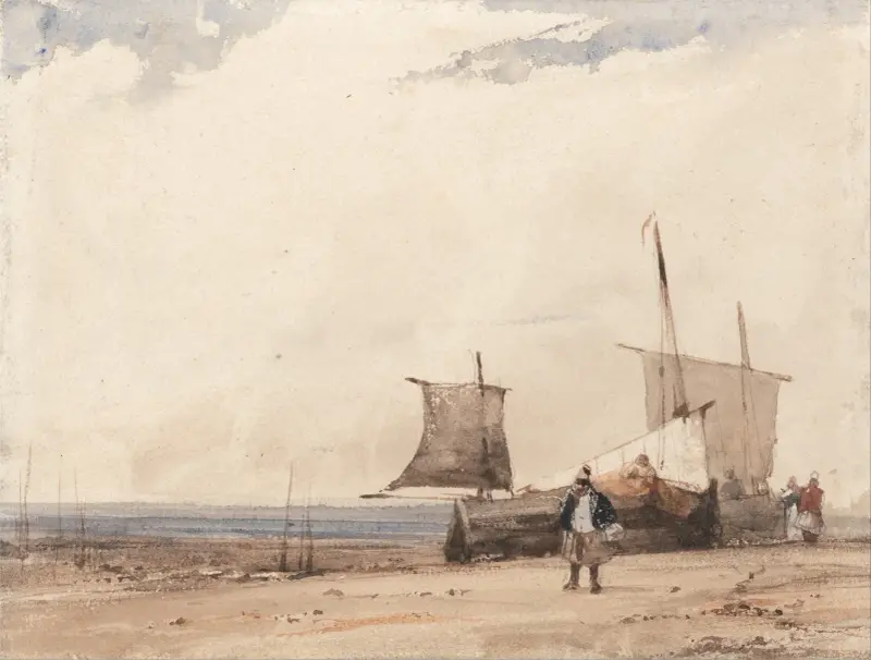 Strandscen av Richard Parkes Bonington