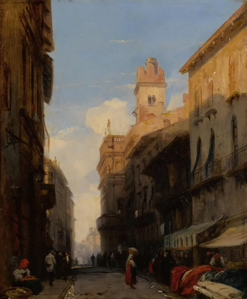 Corso Sant’Anastasia, Verona av Richard Parkes Bonington
