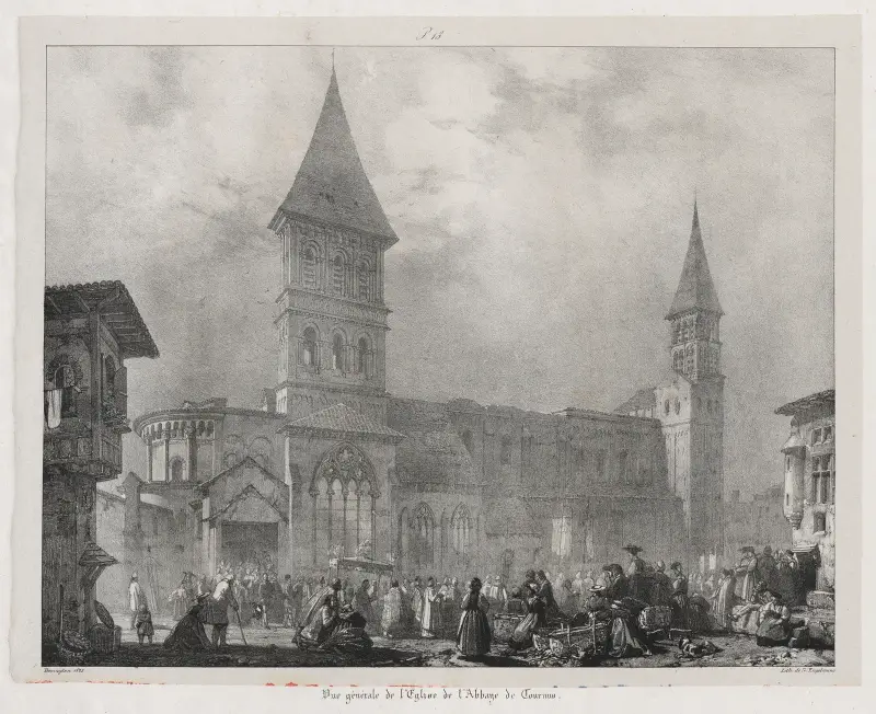 Église de l’abbaye de Tournus av Richard Parkes Bonington