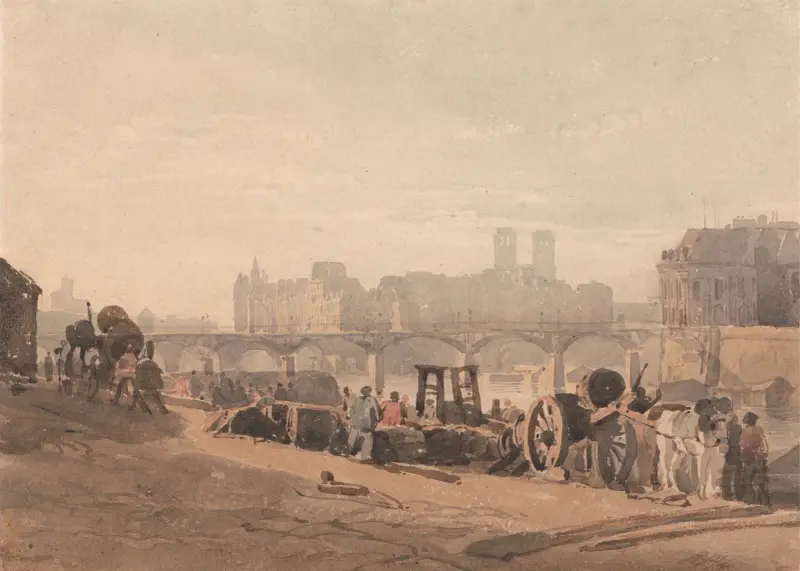 Île de la Cité von Richard Parkes Bonington