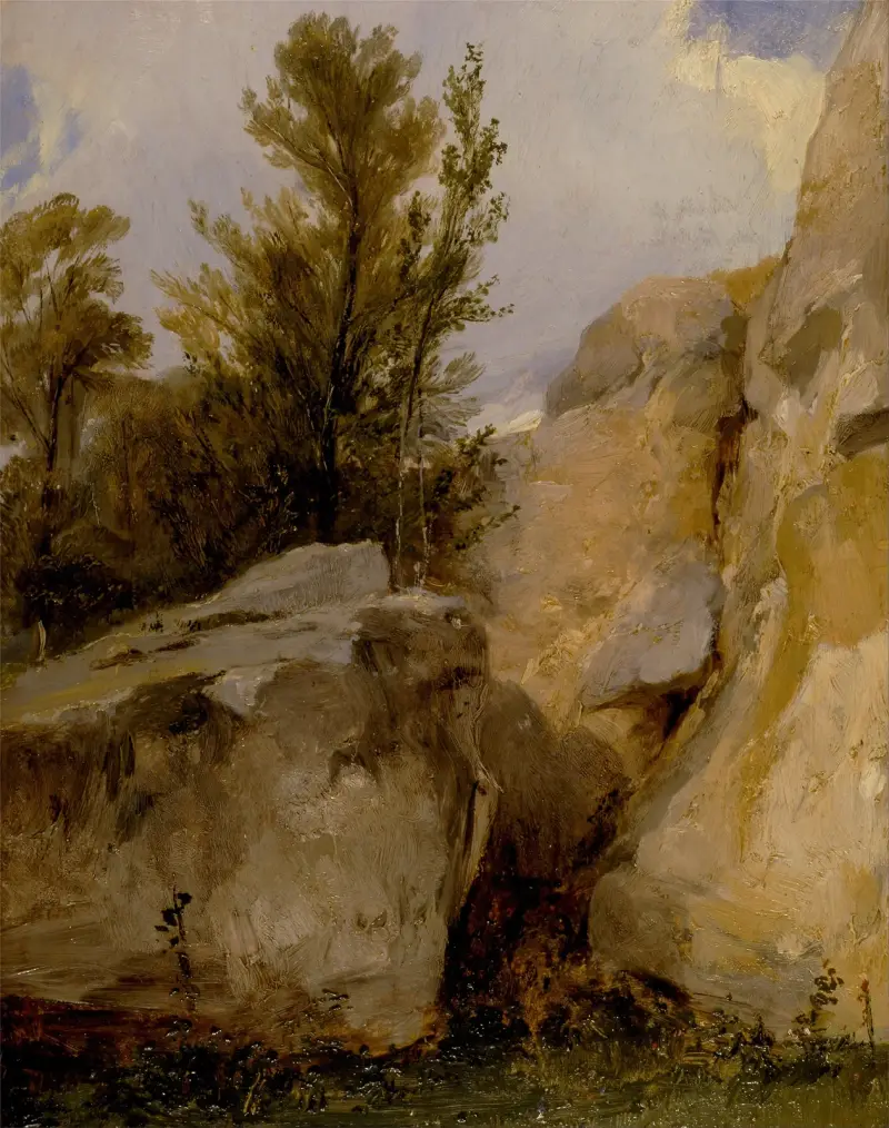 I Fontainebleauskogen av Richard Parkes Bonington