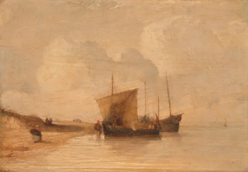 Normandské pobřeží, Richard Parkes Bonington