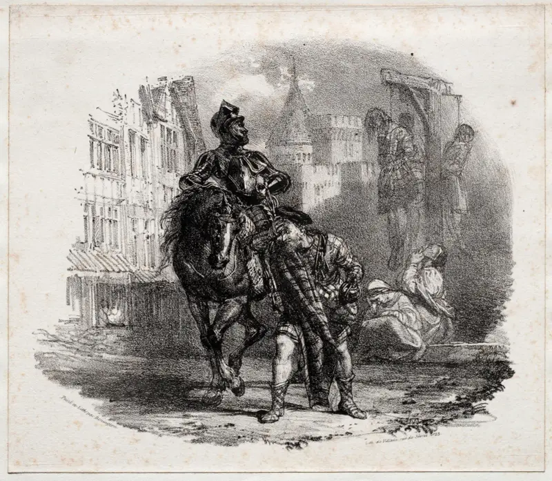 The Escape from Argyle Castle av Richard Parkes Bonington