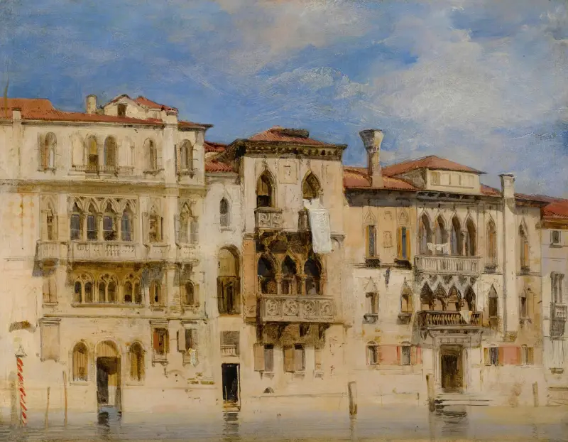 Pałace Manolesso-Ferro, Contarini-Fasan i Venier-Contarini nad Canal Grande w Wenecji, Richard Parkes Bonington