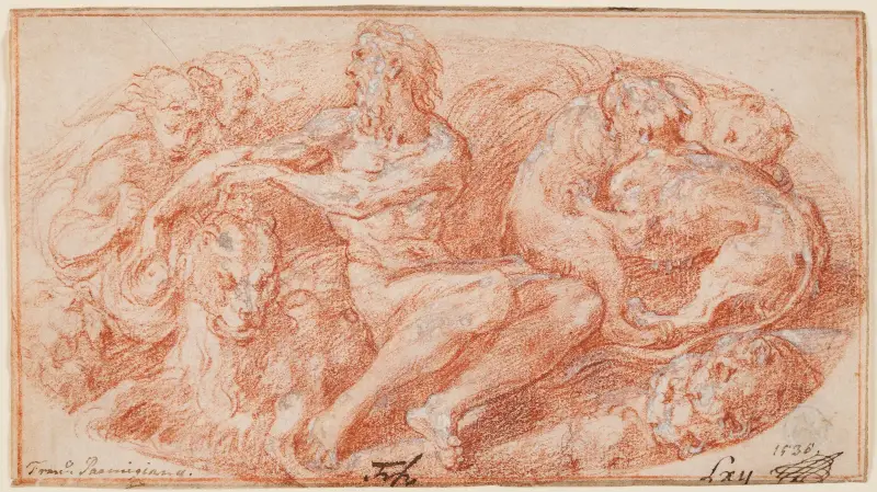 Daniel in the lion’s den, 1531 – nr 2 av Parmigianino