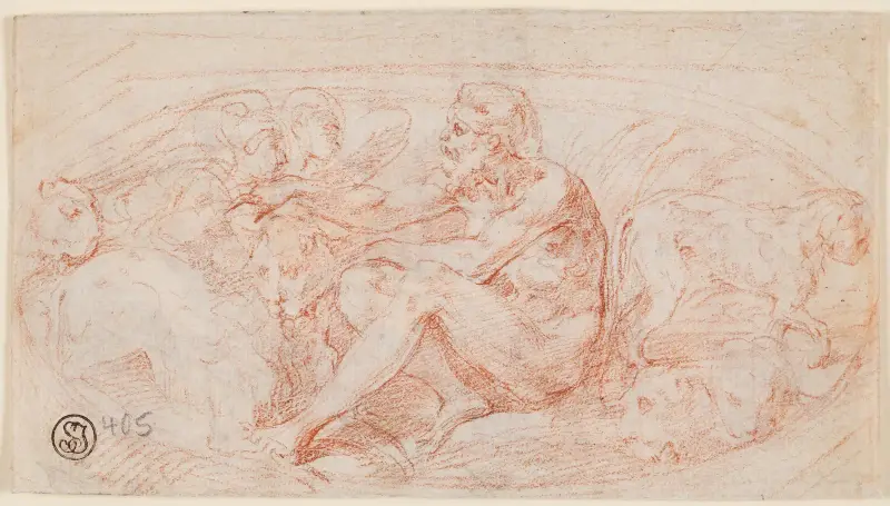 Daniel in the lion’s den, 1531 – nr 1 av Parmigianino
