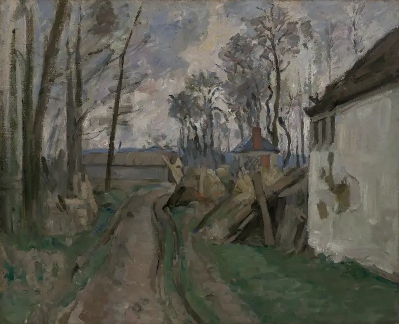 A Village Road near Auvers av Paul Cézanne