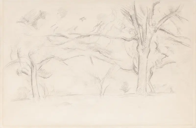 Arbres au Jas de Bouffan av Paul Cézanne