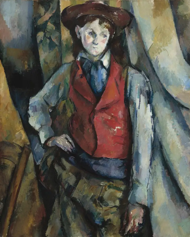Boy in a Red Waistcoat av Paul Cézanne