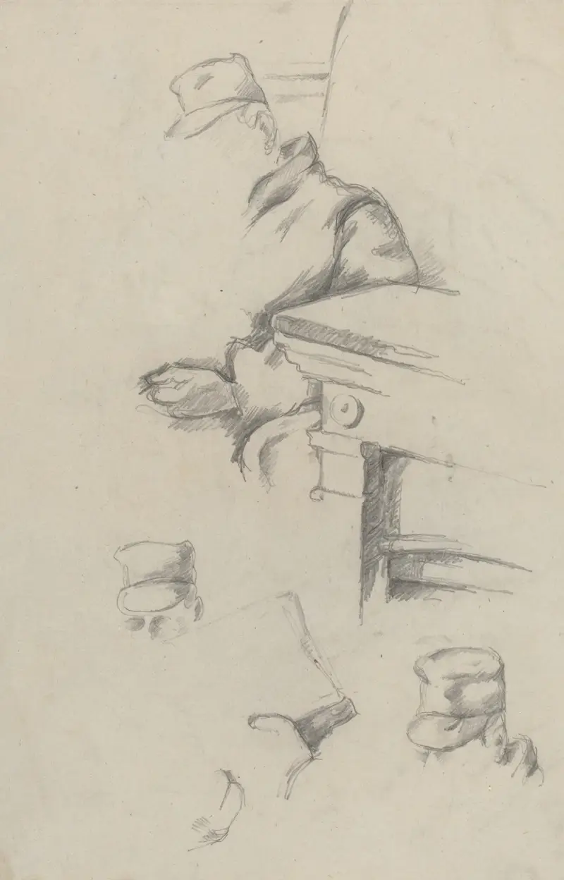 Konstnärens far (verso) av Paul Cézanne