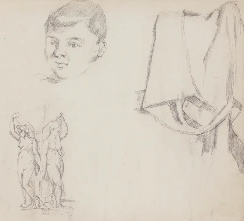 Arkusz studiów, 1839, Paul Cézanne