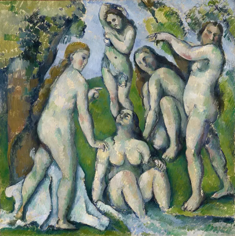 Pět koupajících se, Paul Cézanne