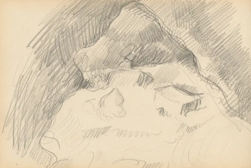 Landscape Seen from the Inside of a Cave av Paul Cézanne