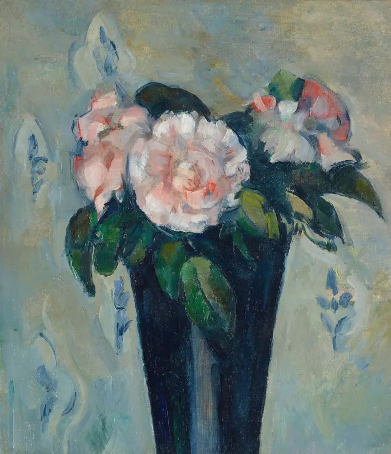 Le vase bleu sombre av Paul Cézanne