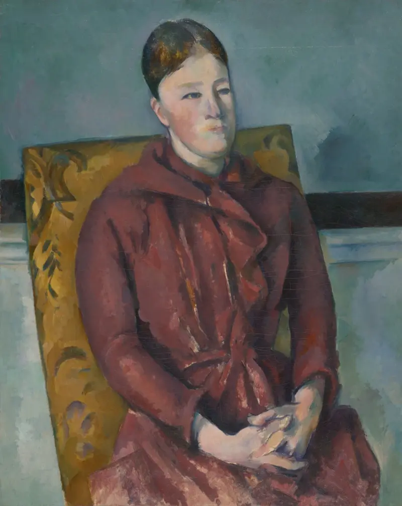 Madame Cézanne in a Yellow Chair av Paul Cézanne