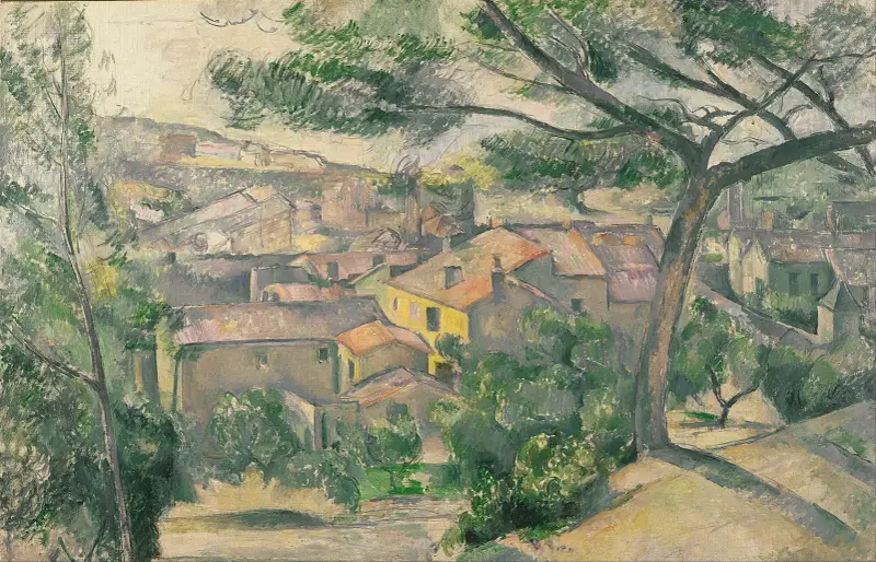 Morning View of L’Estaque Against the Sunlight av Paul Cézanne