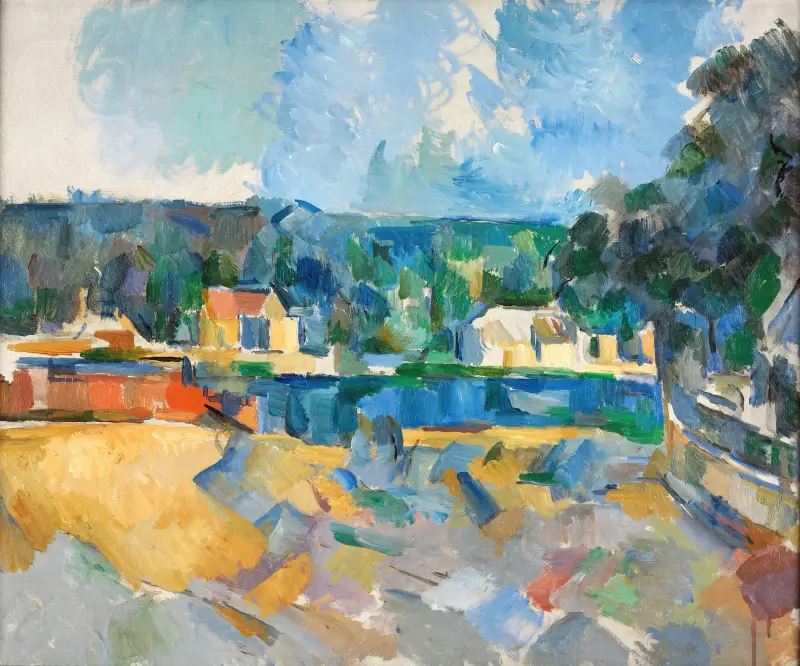 On the Banks of a River av Paul Cézanne