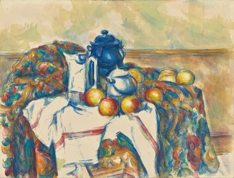 Still Life with Blue Pot av Paul Cézanne