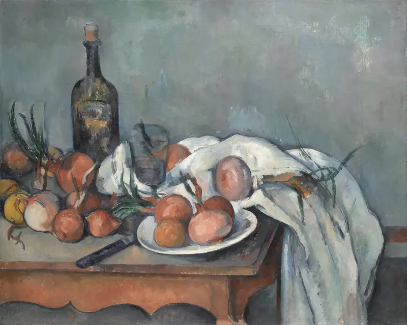Still Life with Onions av Paul Cézanne