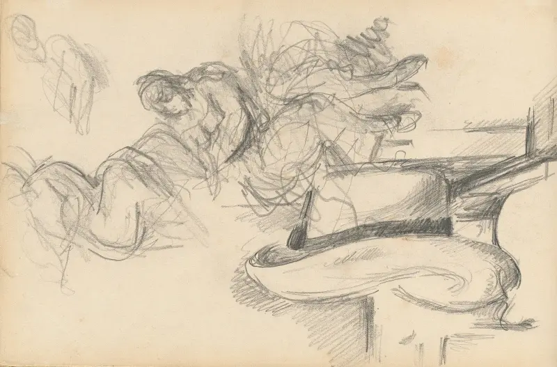 Studie se slaměným kloboukem, Paul Cézanne