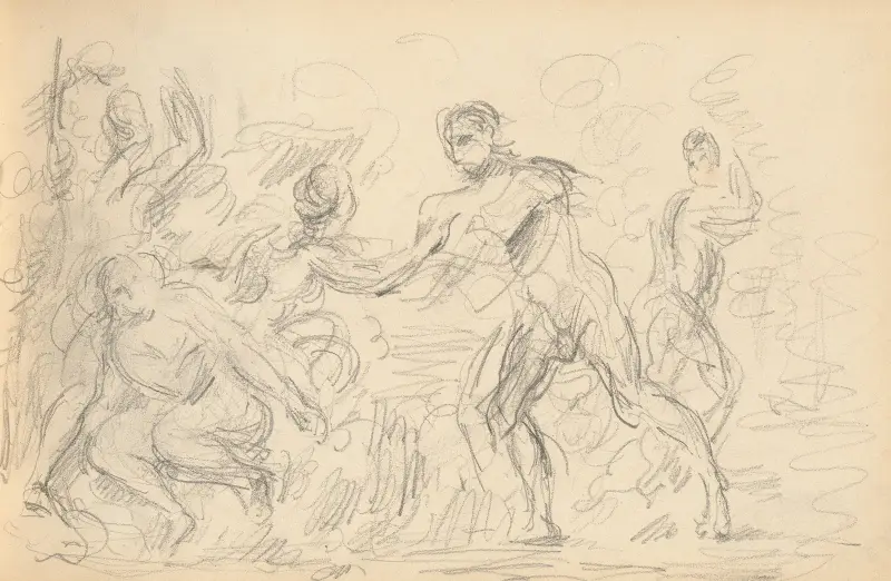Study for ‘The Judgement of Paris’ or ‘The Amorous Shepherd’ av Paul Cézanne
