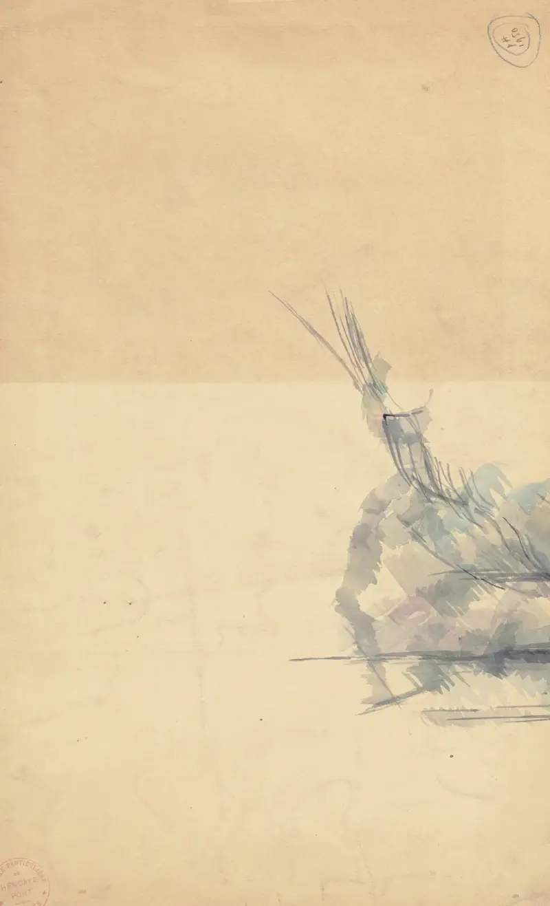 Study of a Rock (verso) av Paul Cézanne