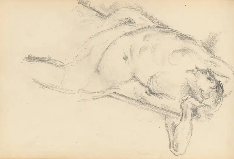 Study of the Allegorical Figure Bellona in Rubens’ ‘The Apotheosis of Henri IV’ av Paul Cézanne