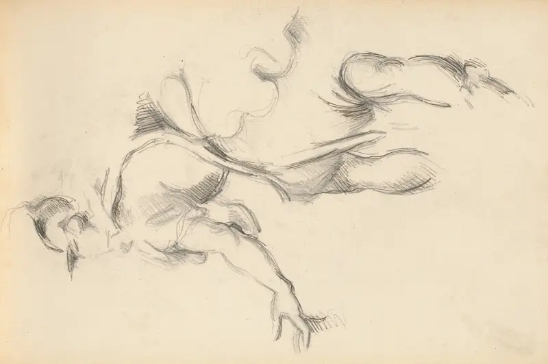 Study of the Allegorical Figure France in Rubens’ ‘The Exchange of the Two Princesses’ av Paul Cézanne