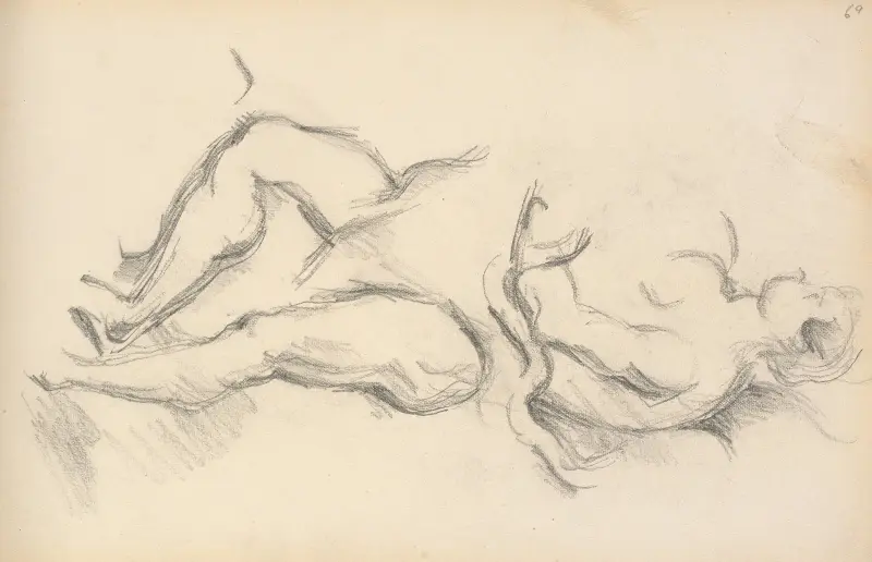 Study of the Allegorical Figure of the Genius of Health from Rubens’ ‘The Birth of Louis XIII at Fontainbleau’ av Paul Cézanne