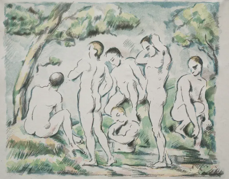Koupající se, 1897, Paul Cézanne