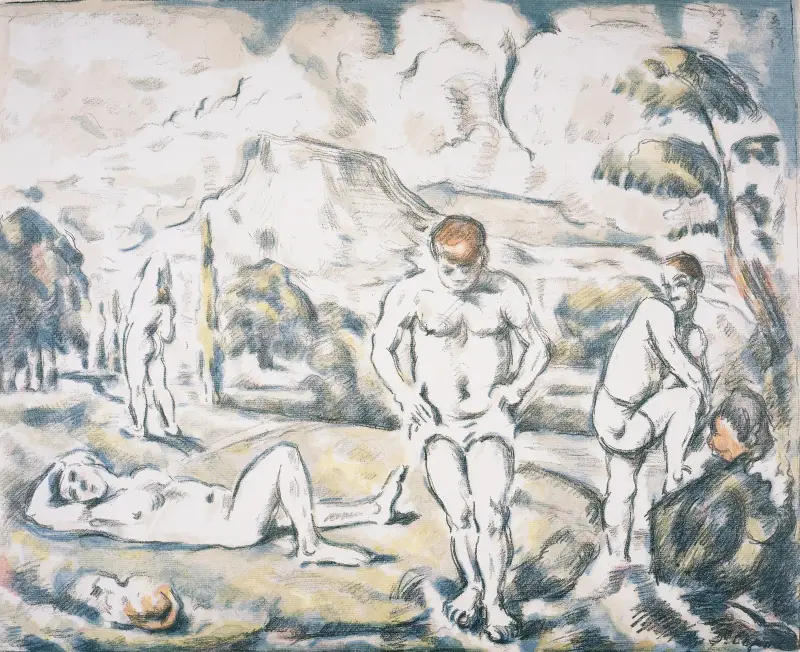 Koupající se, 1898, Paul Cézanne