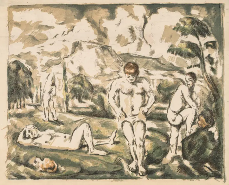 Koupající se, 1896, Paul Cézanne