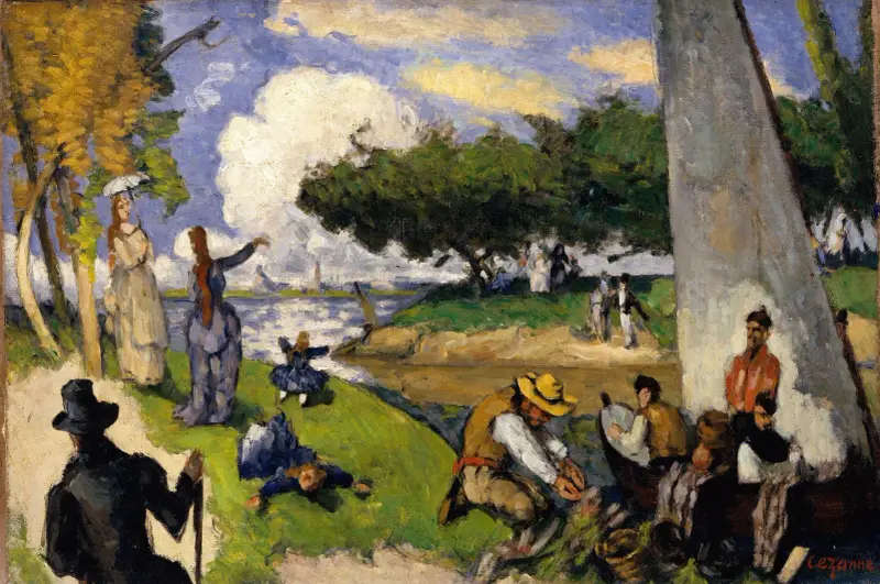 Die Fischer (fantastische Szene) von Paul Cézanne