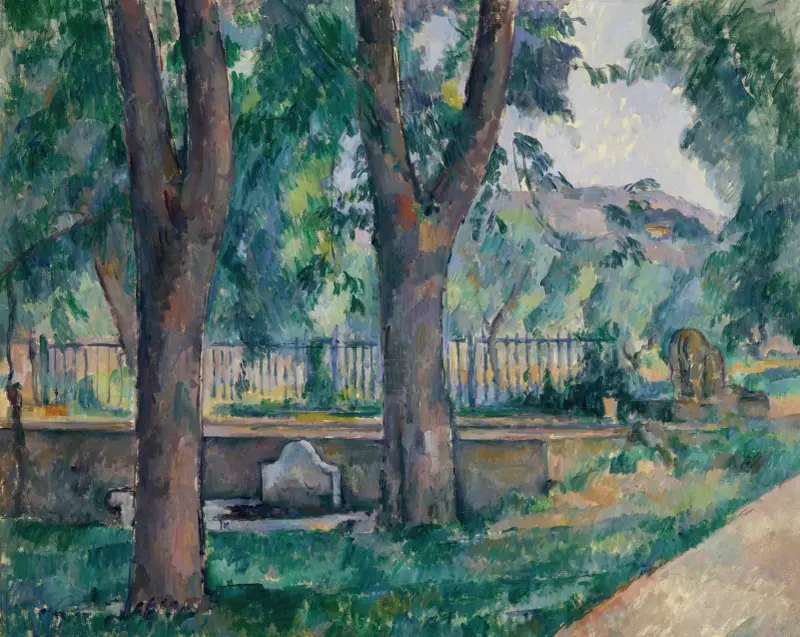 Der Teich von Jas de Bouffan, 1885 von Paul Cézanne