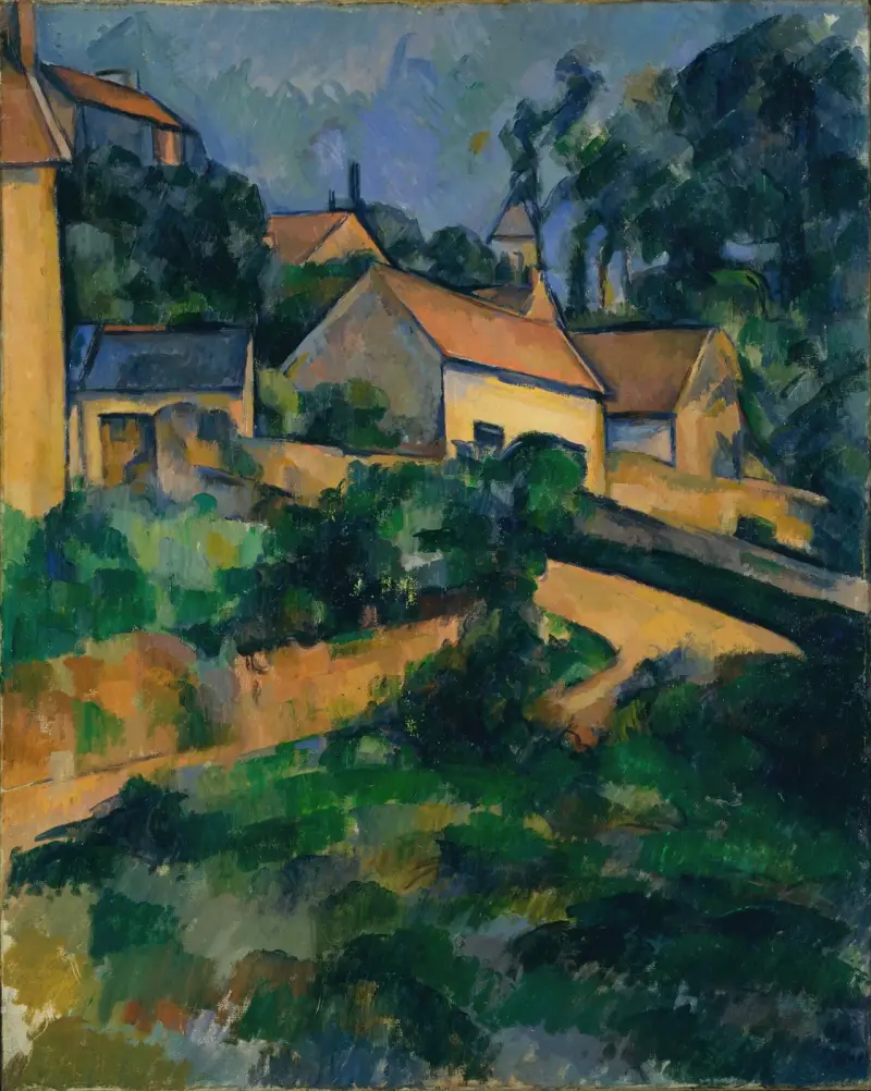 Turning Road at Montgeroult av Paul Cézanne