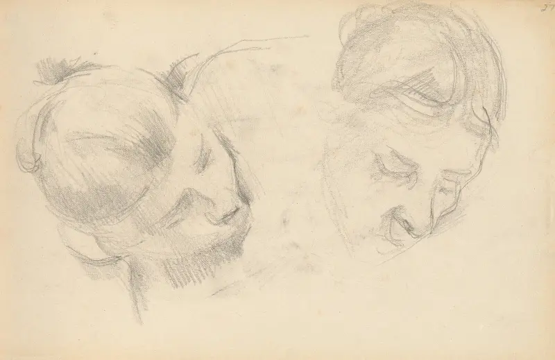 Two Heads of Women av Paul Cézanne