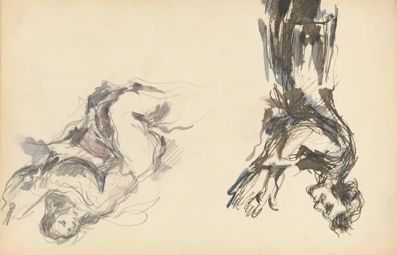 Victor Chocquet and an Angel for ‘The Apotheosis of Delacroix’ av Paul Cézanne