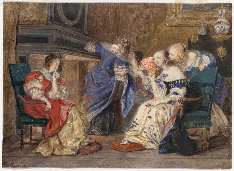 Women in an Interior av Paul Delaroche