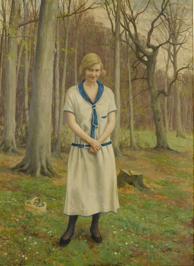 Gänseblümchen pflücken von Paul Fischer