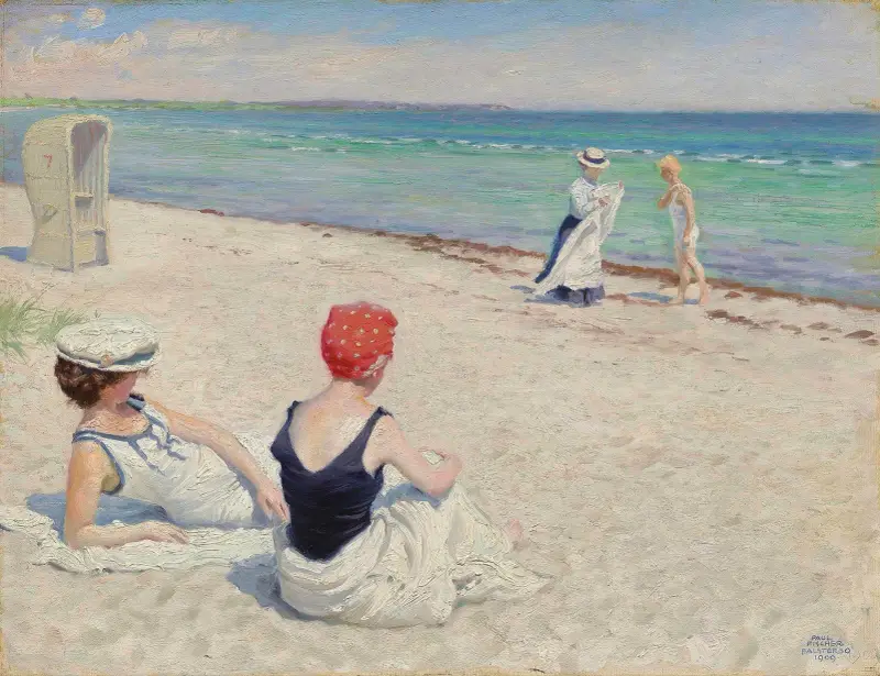 On the beach, Falsterbro av Paul Fischer