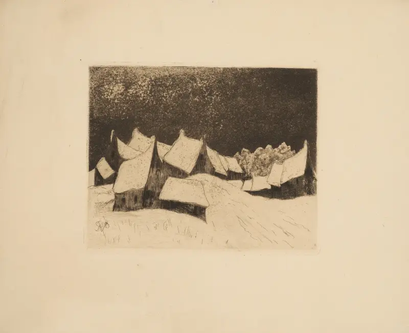 Snow in Picardie (La Neige en Picardie) av Paul Gachet
