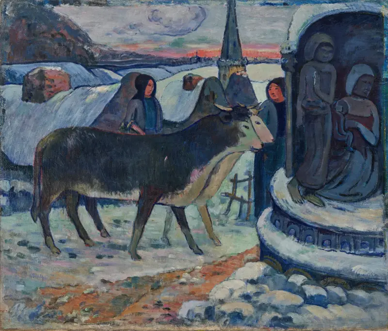 Christnacht (Der Segen der Ochsen) von Paul Gauguin