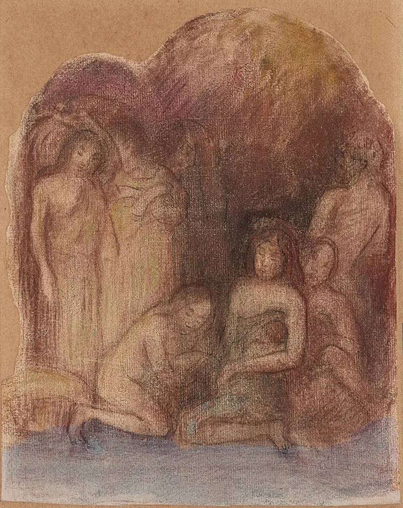 Etude pour La nativité tahitienne av Paul Gauguin